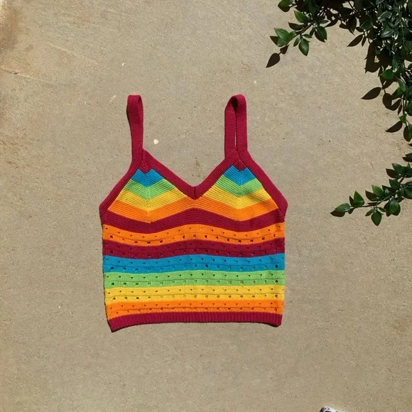 rainbow crotchet tank top🌈✨ - Picture 1 of 5
